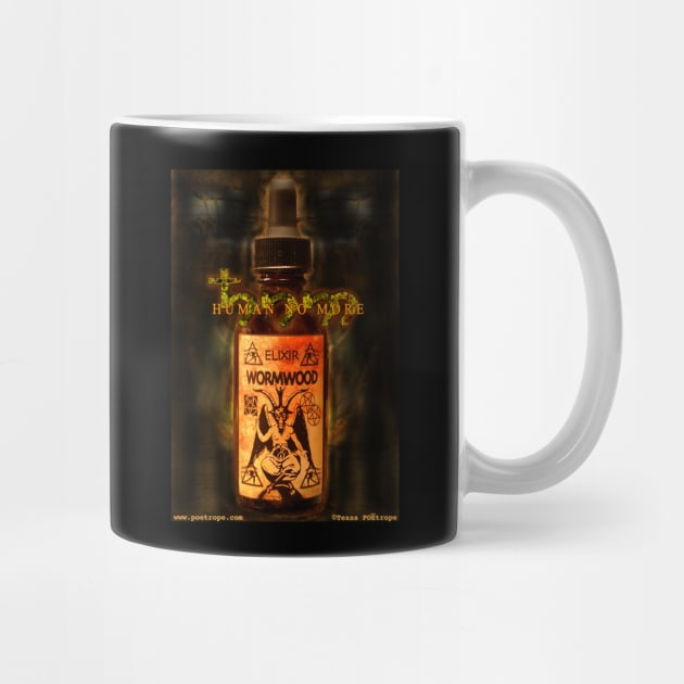 Mug & Travel Mug_WORMWOOD BOTTLE_Human No More by texaspoetrope